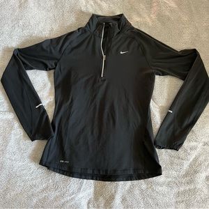 Black Womens Nike Dri Fit Quarter Zip